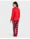 Pijama de Mujer Massana de Tejido de Punto Estampado (Rojo)