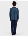 Pijama de Hombre Massana Abierto de Tejido Jacquard (Marino)