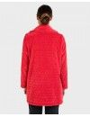 Bata de Mujer Massana de Tejido Polar con Relieve (Rojo)