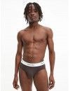 Slip Calvin Klein -3 Pack- Modern Cotton Naturals (Negro, Marrón y Beige)