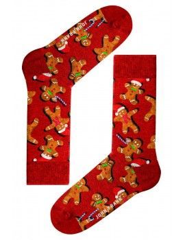 Meia John Frank Mulher Natal Estampado Pão de Gengibre