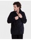 Bata de Hombre Massana Tejido Polar Estampado Cenefa (Carbón)