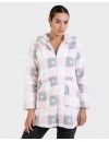 Bata de Mujer Massana Tejido Polar con Estampado de Cuadros (Rosa)