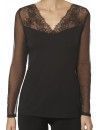 Camiseta Janira Manga Larga Charlize Modal (Negro)