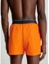 Bañador Corto Calvin Klein CK Monogram (Naranja)
