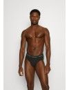 Slip Calvin Klein -3 Pack- Cotton Stretch (Negro Logo Azul, Fucsia y Gris)