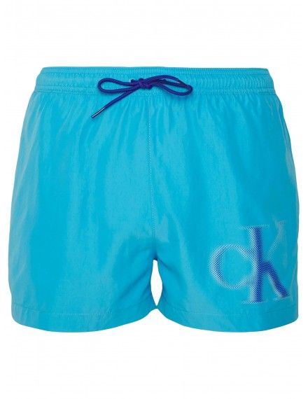 Bañador Corto Calvin Klein Short Drawstring Graphic (Azul)