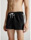 Bañador Corto Calvin Klein Logo Tape (Negro)