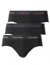 Slip Calvin Klein -3 Pack- Cotton Stretch (Negro Logo Azul, Fucsia y Gris)