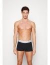 Bóxer Calvin Klein -3 Pack- Cotton Stretch (Negro Cinturilla Azul, Gris y Blanca)