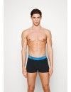 Bóxer Calvin Klein -3 Pack- Cotton Stretch (Negro Cinturilla Azul, Gris y Blanca)