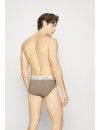 Slip Calvin Klein -3 Pack- Cotton Stretch (Beige, Rojo y Marrón)