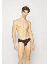 Slip Calvin Klein -3 Pack- Cotton Stretch (Marrón, Negro y Marrón Oscuro)