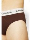 Slip Calvin Klein -3 Pack- Cotton Stretch (Marrón, Negro y Marrón Oscuro)