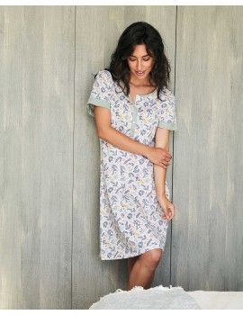 Camisola de Mulher Massana Manga Curta Estampada (Verde)