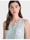 Camisón de Mujer Massana Sin Mangas Estampado (Verde)