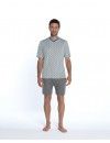 Pijama Corto de Hombre Guasch de Punto Estampado Céltico (Gris)