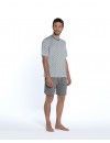 Pijama Corto de Hombre Guasch de Punto Estampado Céltico (Gris)