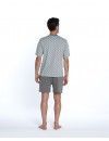 Pijama Corto de Hombre Guasch de Punto Estampado Céltico (Gris)
