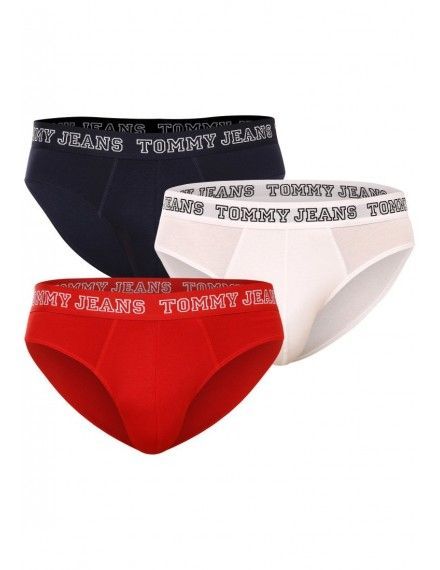 Slip Tommy Hilfiger Cotton Essentials -3 Pack- (Marino, Blanco y Rojo)