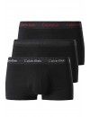 Bóxer Calvin Klein -3 Pack- Cotton Stretch (Negro Logo Multicolor)