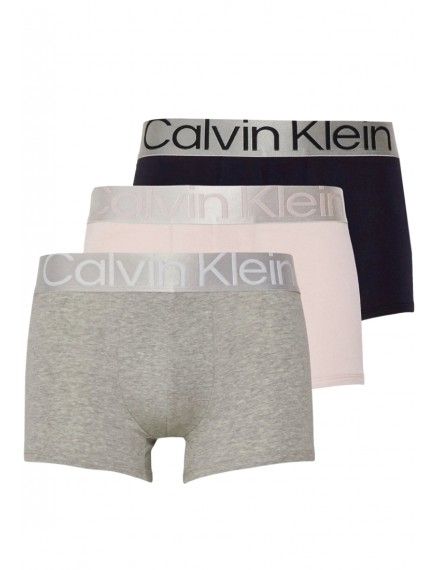 Bóxer Calvin Klein Reconsidered Steel -3 Pack- (Gris, Marino y Maquillaje)