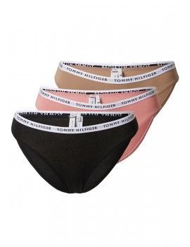 Braga Bikini Tommy Hilfiger -3 Pack- (Rosa, Negro y Piel)