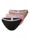 Braga Bikini Tommy Hilfiger -3 Pack- (Rosa, Negro y Piel)