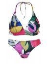 Bikini Naturana de Triángulo Sin Aros Estampado (Multicolor)
