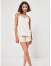 Pijama corto de mujer Gisela de Tirantes (Beige)