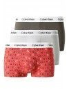 Bóxer Calvin Klein -3 Pack- Cotton Stretch (Gris, Marrón y Fantasía)