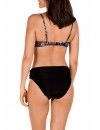 Bikini Tamouré con Aros y braguita reversible Estampado (Negro)