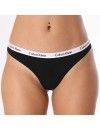 Tanga Calvin Klein -3 Pack- Carousel (Negro, Tierra y Granate)