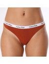 Tanga Calvin Klein -3 Pack- Carousel (Negro, Tierra y Granate)