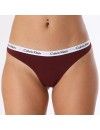 Tanga Calvin Klein -3 Pack- Carousel (Negro, Tierra y Granate)