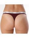 Tanga Calvin Klein -3 Pack- Carousel (Negro, Tierra y Granate)