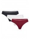 Tanga Tommy Hilfiger Lace -3 Pack- (Blanco, Negro y Granate)