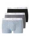 Bóxer Tommy Hilfiger -3 Pack- Signature Cotton Essentials (Negro, Gris y Fantasía)
