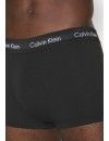 Bóxer Calvin Klein -3 Pack- Cotton Stretch (Negro, Rojo Fantasía y Negro)