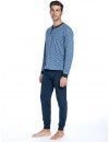 Pijama de Hombre Guasch Tejido Punto Estampado Instrumentos (Azul)
