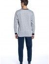 Pijama de Hombre Guasch de Felpa Estampado Osos Polares (Gris)