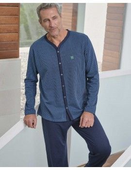 Pijama masculino Massana Tecido Dupla Face (Marinho)