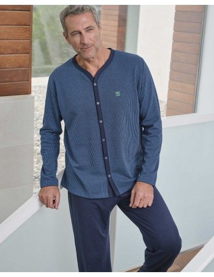 Pijama de Hombre Massana Tejido Punto Doble Cara (Marino)