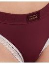 Tanga Tommy Hilfiger con Encaje y Logo (Granate)