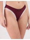 Braga Bikini Tommy Hilfiger con Encaje y Logo (Granate)