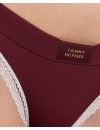 Braga Bikini Tommy Hilfiger con Encaje y Logo (Granate)