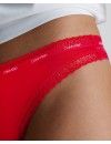 Tanga Calvin Klein Bottoms Up Microfibra (Rojo)