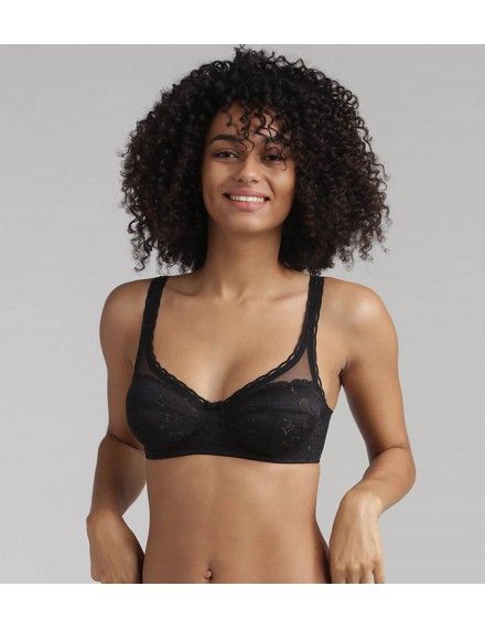 Sujetador Playtex Cruzado Mágico con aros Sostenible (Negro)