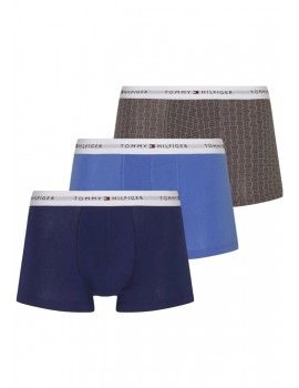 Bóxer Tommy Hilfiger -3 Pack- Signature Cotton Essentials (Azul, Marino y Gris Fantasía)