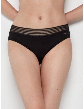 Braguita Menstrual Gisela Tejido Eko Algodón Absorción Media (Negro)